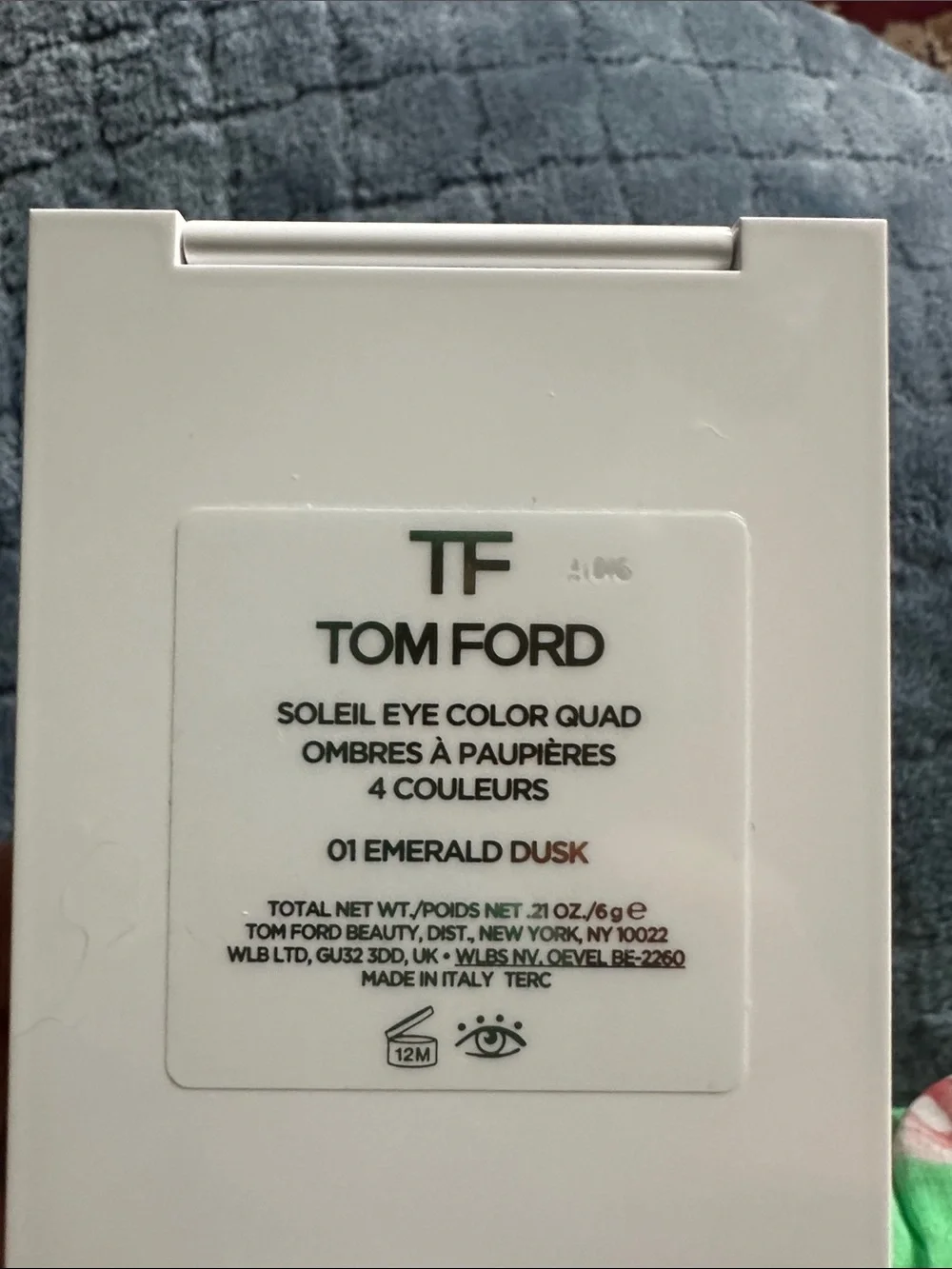 Tom Ford White and Gold Eyeshadow Compact NWT